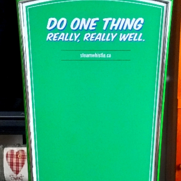 STEAMWHISTLE GAS PUMP SIGN - Picture 1 of 3